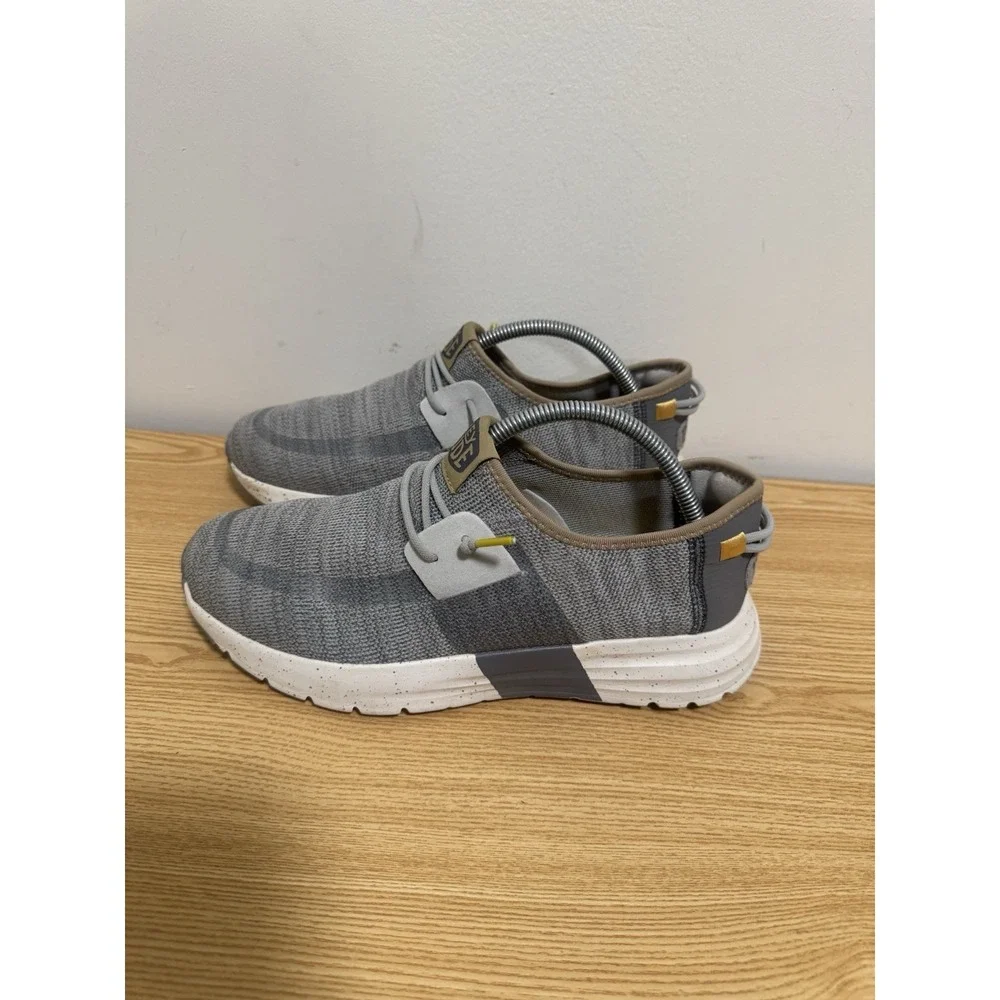 hey dude‎ sirocco mens size 8 shoes gray slip on comfort sneakers
